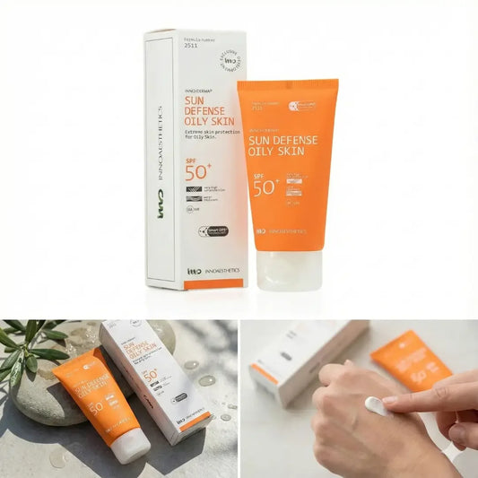 Innoaesthetics Inno-Derma Sun Defense SPF 50 – Protecție Solară Matifiantă pentru Ten Gras