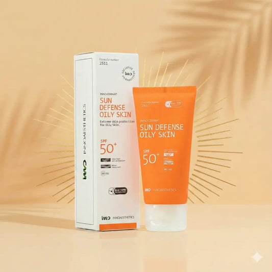 Innoaesthetics Inno-Derma Sun Defense SPF 50 – Protecție Solară Matifiantă pentru Ten Gras